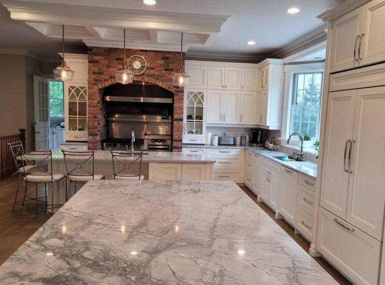 Kitchen floor plan screenshot with cabinet layout and appliance placement