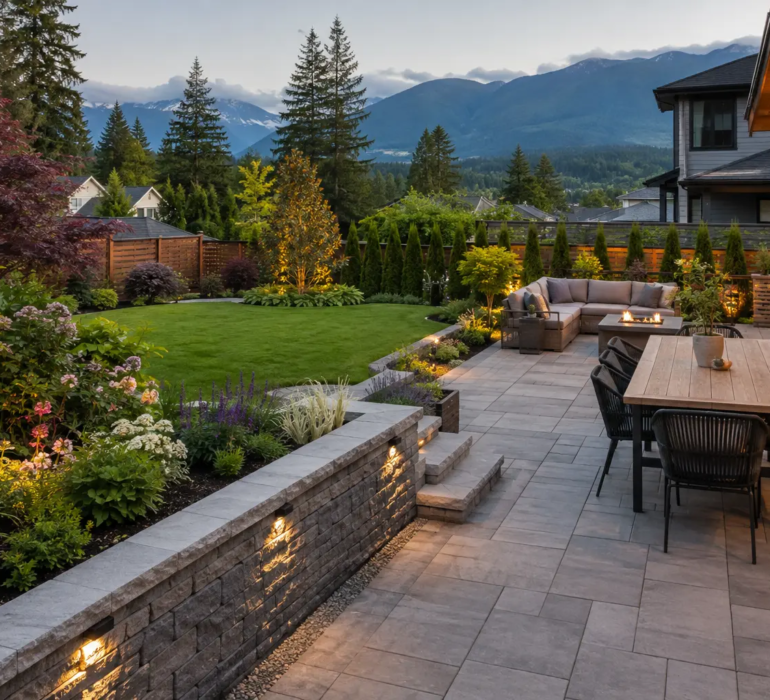 Landscaping renovation in Vancouver backyard
