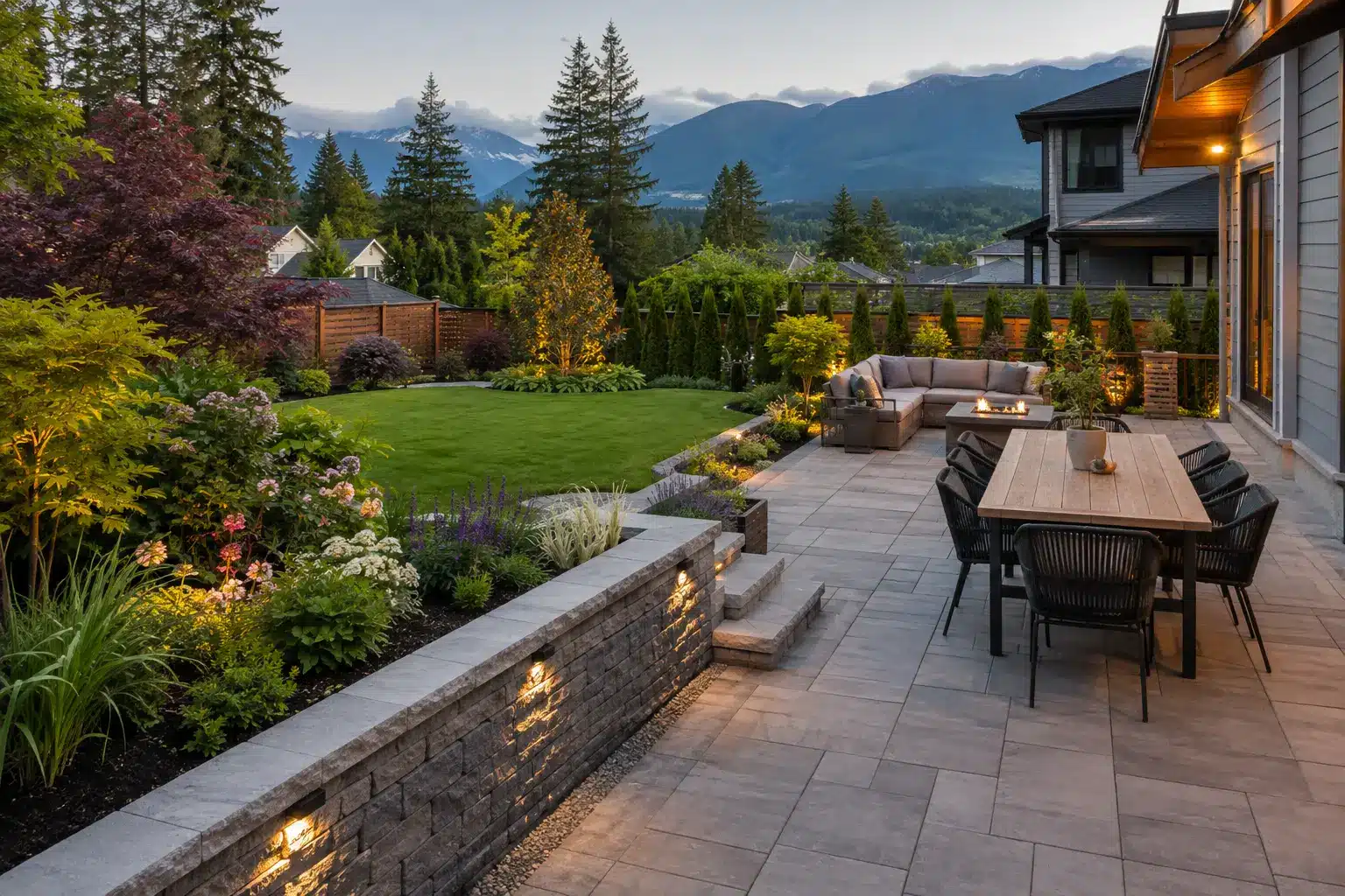 Landscaping renovation in Vancouver backyard